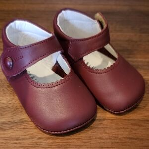 Elegant Maroon Luca And Luca Kids Dress Mary Jane Shoes